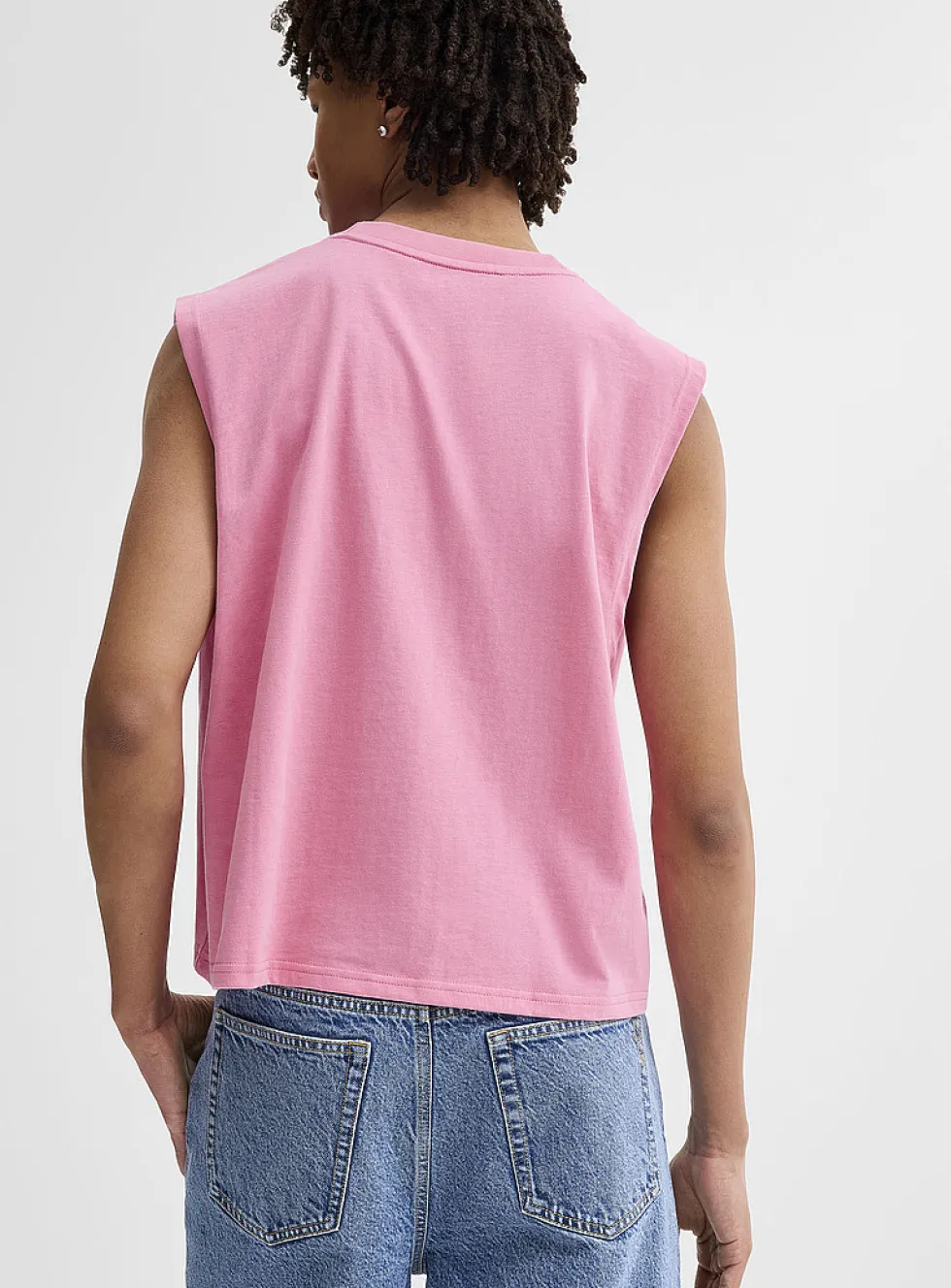 Solid cropped tank