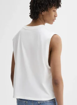 Solid cropped tank