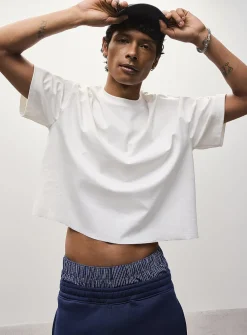 Solid cropped T-shirt