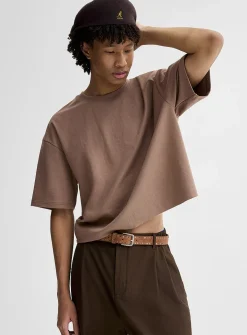 Solid cropped T-shirt