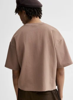 Solid cropped T-shirt