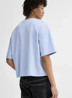 Solid cropped T-shirt