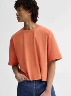 Solid cropped T-shirt