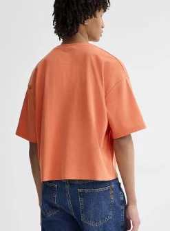 Solid cropped T-shirt
