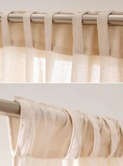 Solid faux-linen curtains