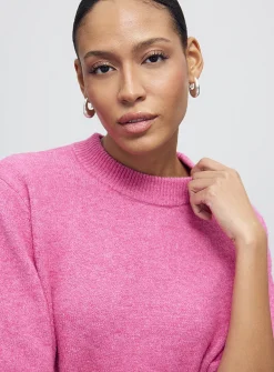 Solid felted boxy-fit sweater