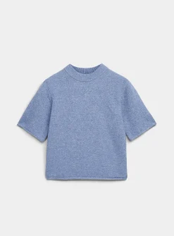 Solid felted boxy-fit sweater