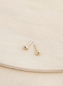 Solid gold paisley earrings