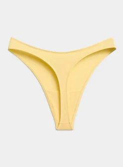 Solid high-cut essential thong