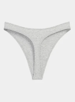Solid high-cut essential thong