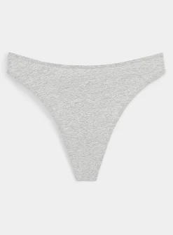 Solid high-cut essential thong