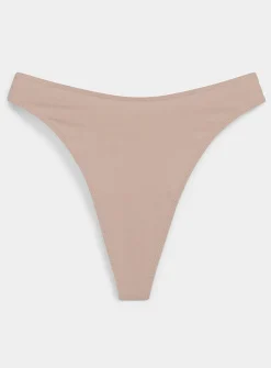 Solid high-cut essential thong