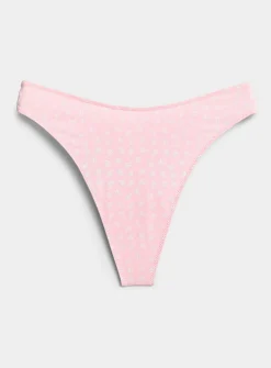 Solid high-cut essential thong