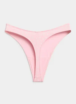 Solid high-cut essential thong