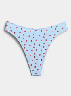 Solid high-cut essential thong