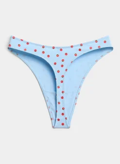 Solid high-cut essential thong