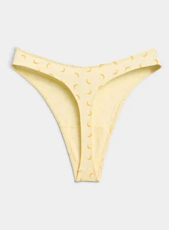 Solid high-cut essential thong