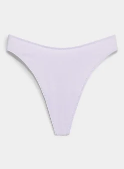 Solid high-cut essential thong