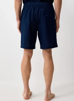 Solid lightweight linen pyjama short