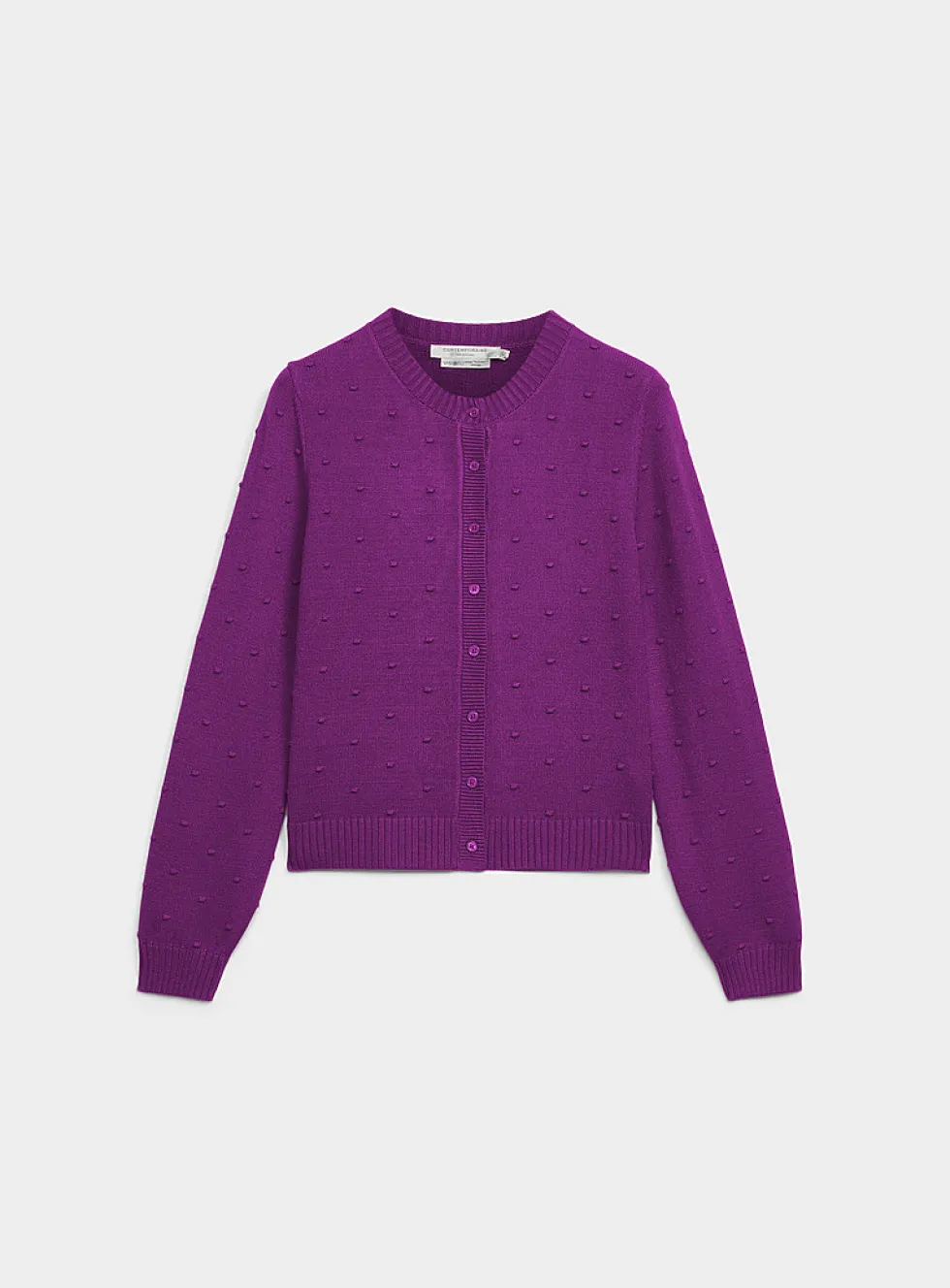 Solid pompom cardigan