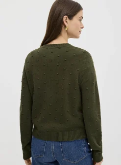 Solid pompom cardigan