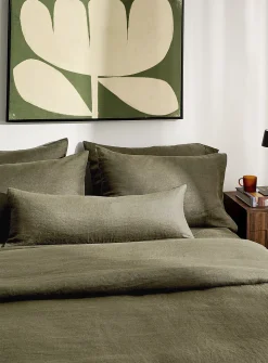 Solid pure linen removable-cover cushion
