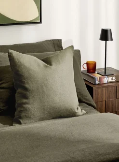 Solid pure linen removable-cover cushion