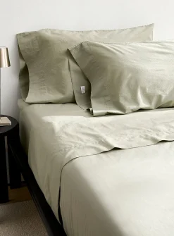 Solid pure organic cotton sheet set