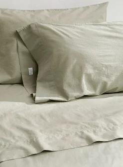 Solid pure organic cotton sheet set