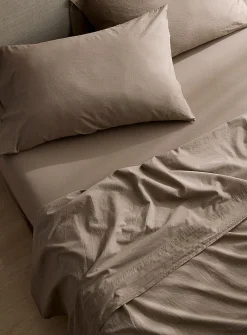 Solid pure organic cotton sheet set