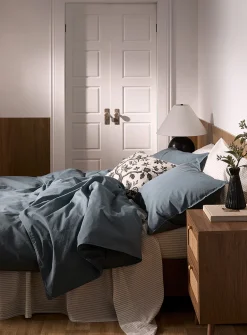 Solid pure organic cotton duvet cover set