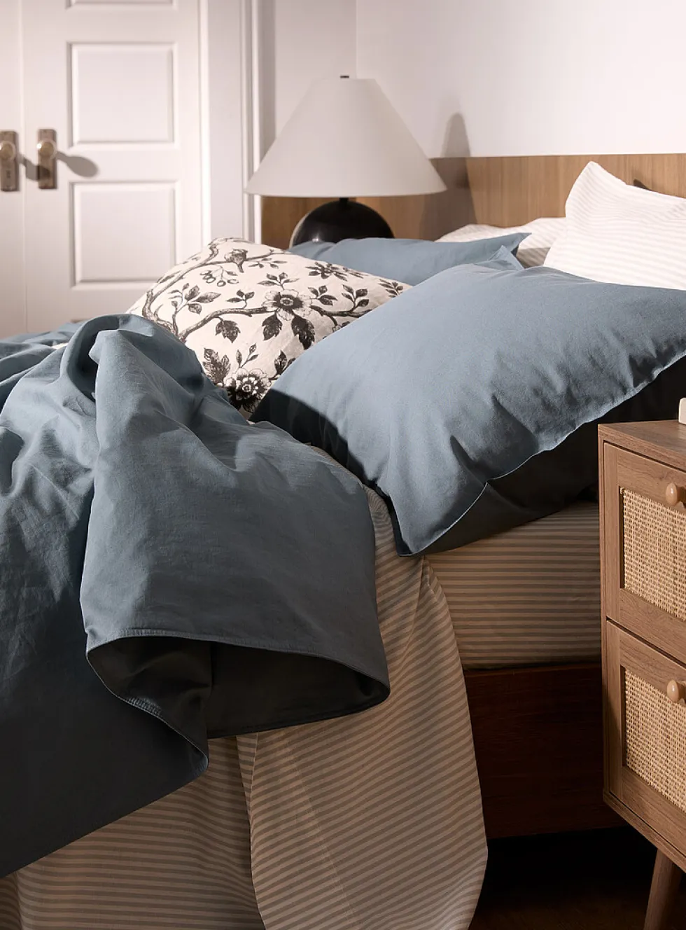 Solid pure organic cotton duvet cover set