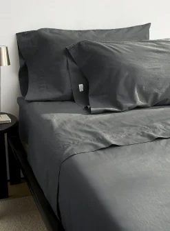 Solid pure organic cotton sheet set