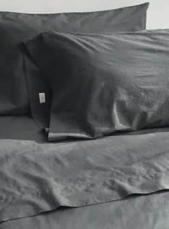 Solid pure organic cotton sheet set