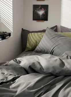 Solid pure organic cotton duvet cover set