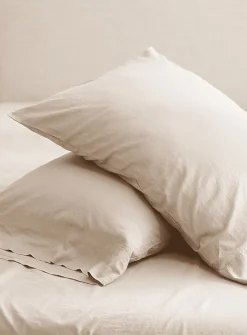 Solid pure organic cotton pillowcases
