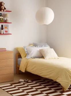 Solid pure organic cotton duvet cover set