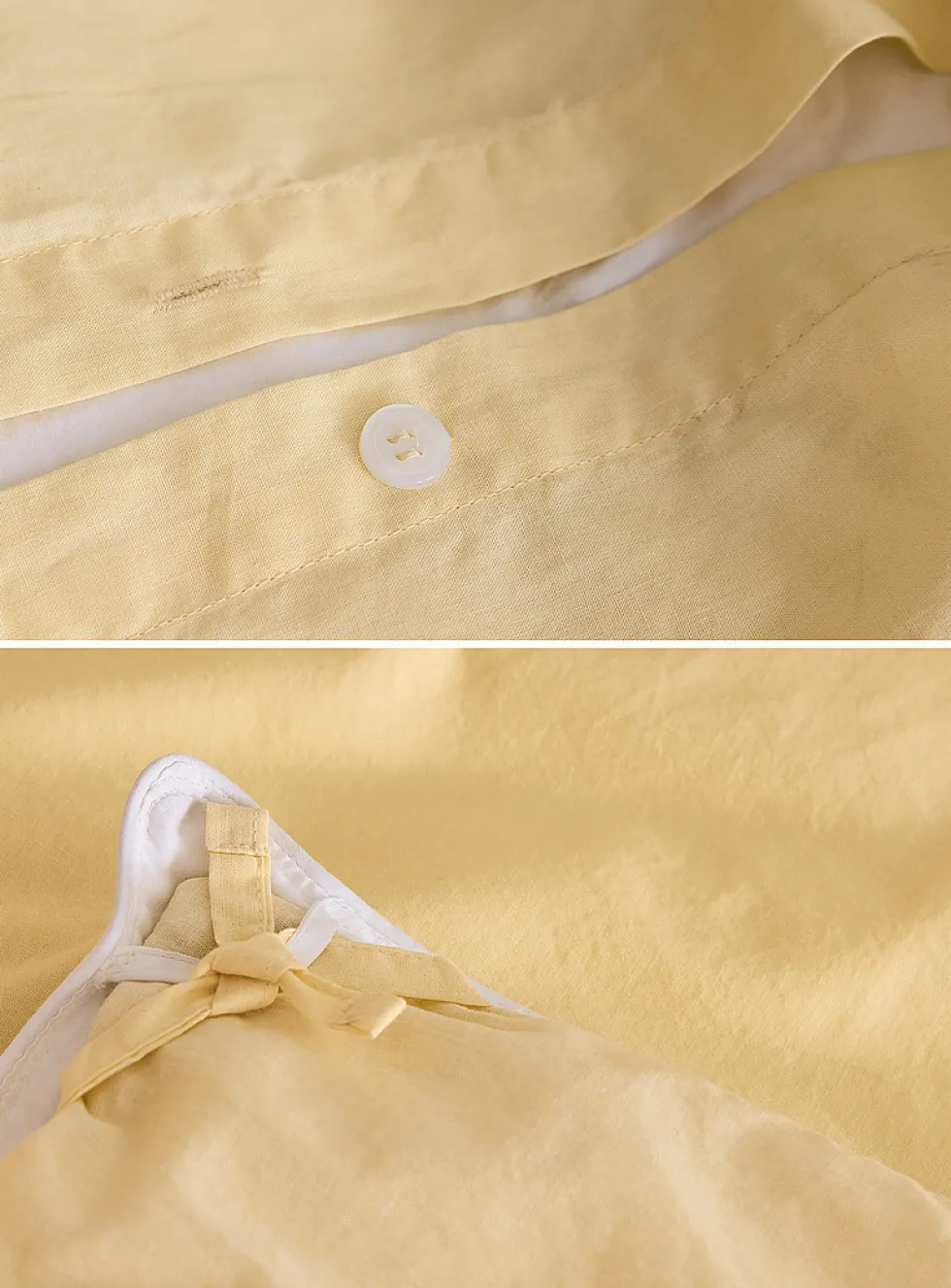 Solid pure organic cotton duvet cover set