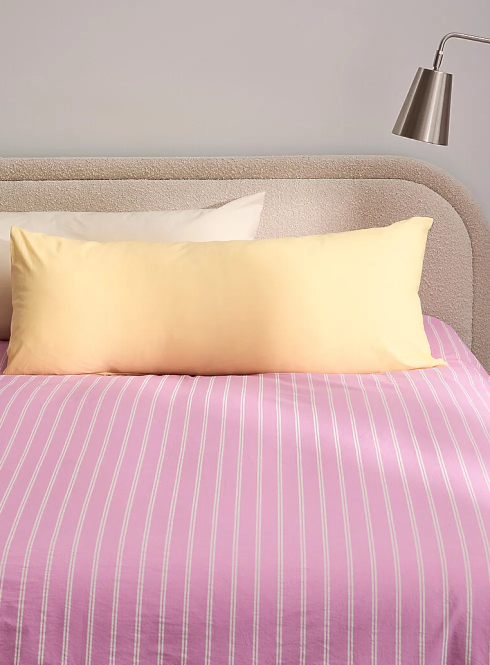 Solid pure organic cotton percale pillow sham