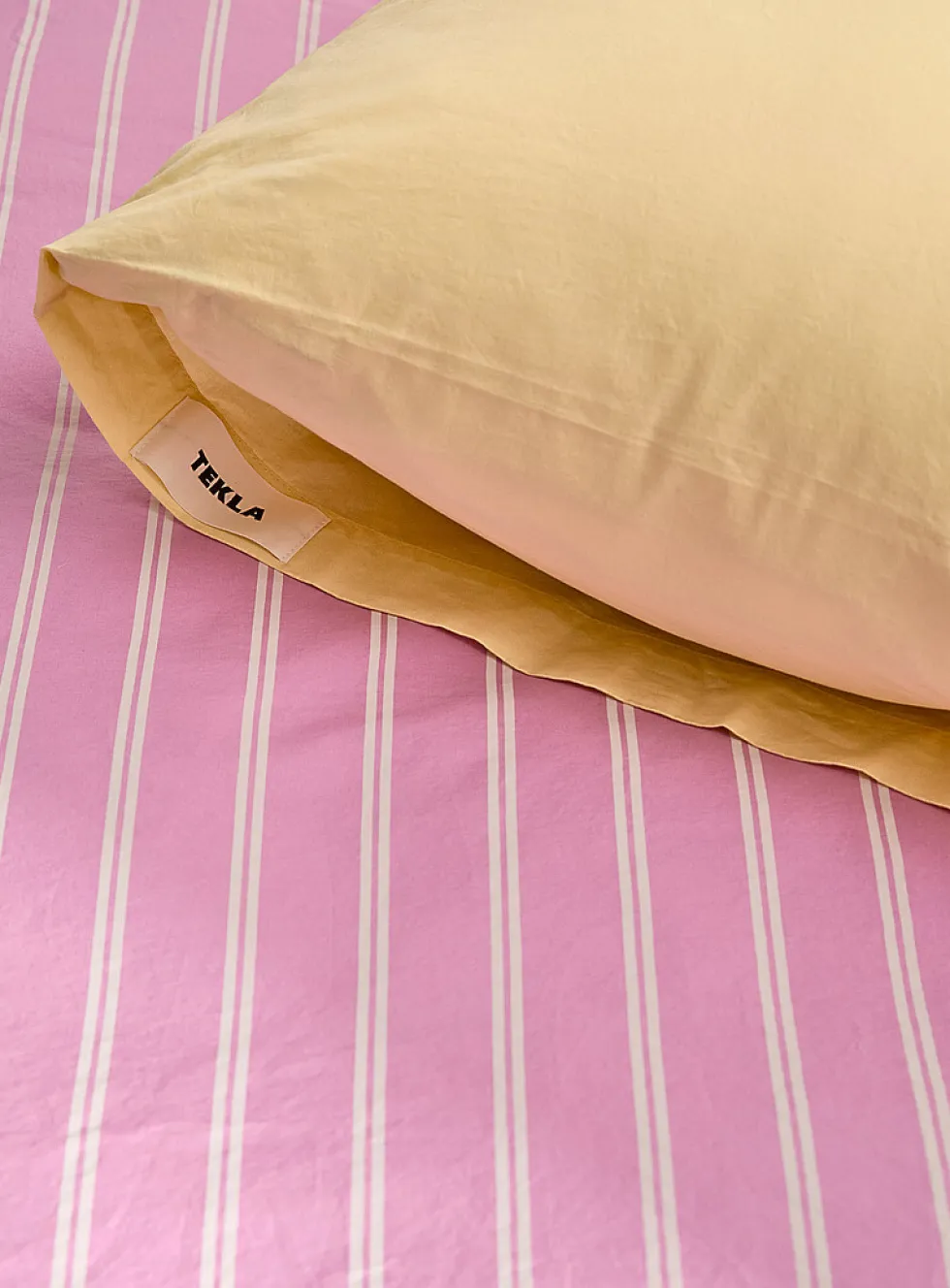 Solid pure organic cotton percale pillow sham