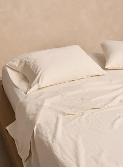 Solid pure organic cotton sheet set