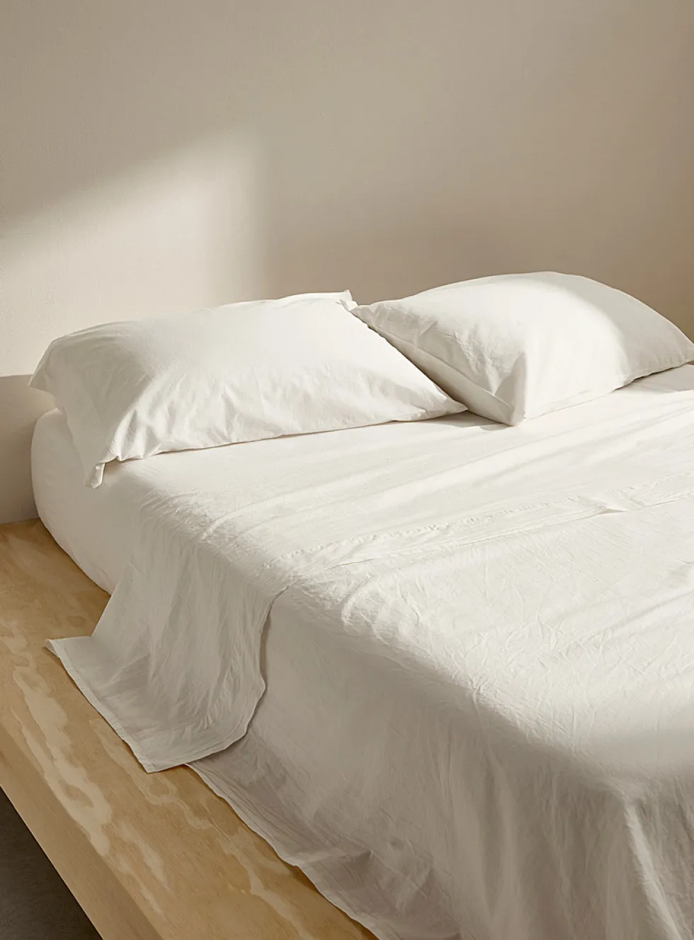 Solid pure organic cotton sheet set