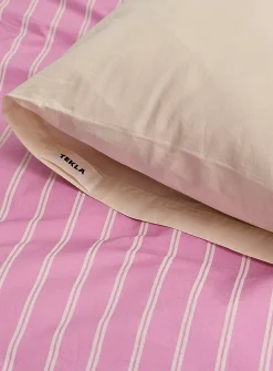 Solid pure organic cotton percale pillow sham