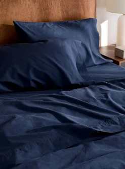 Solid pure organic cotton sheet set