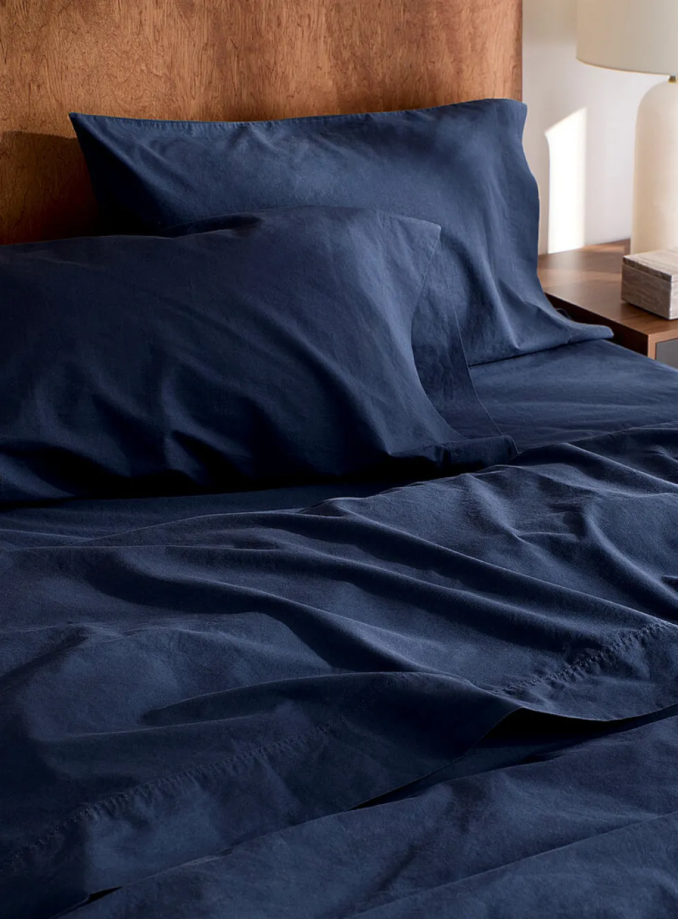 Solid pure organic cotton sheet set