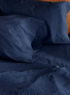 Solid pure organic cotton sheet set