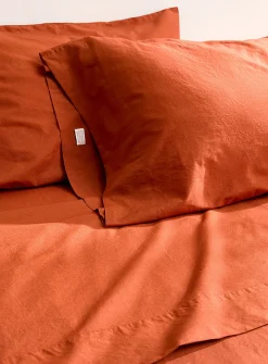 Solid pure organic cotton sheet set