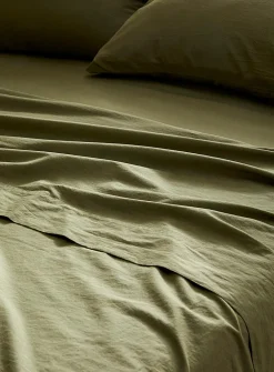 Solid pure organic cotton sheet set