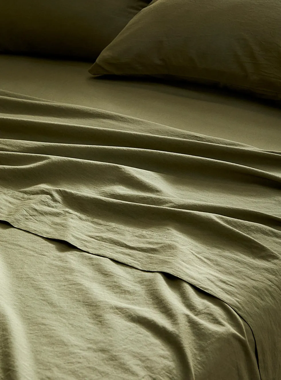Solid pure organic cotton sheet set