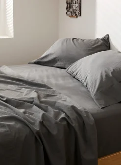 Solid pure organic cotton sheet set
